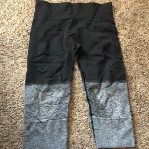 Lululemon cropped leggings black/grey ombré